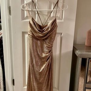 Rose gold long dress